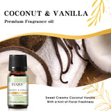 EUQEE 10ML Coconut & Vanilla Bubble Gum Fragrance Oil Coffee Pumpkin Pie Cedarwood Premium Aroma Oils For Making Candle,DIY Soap