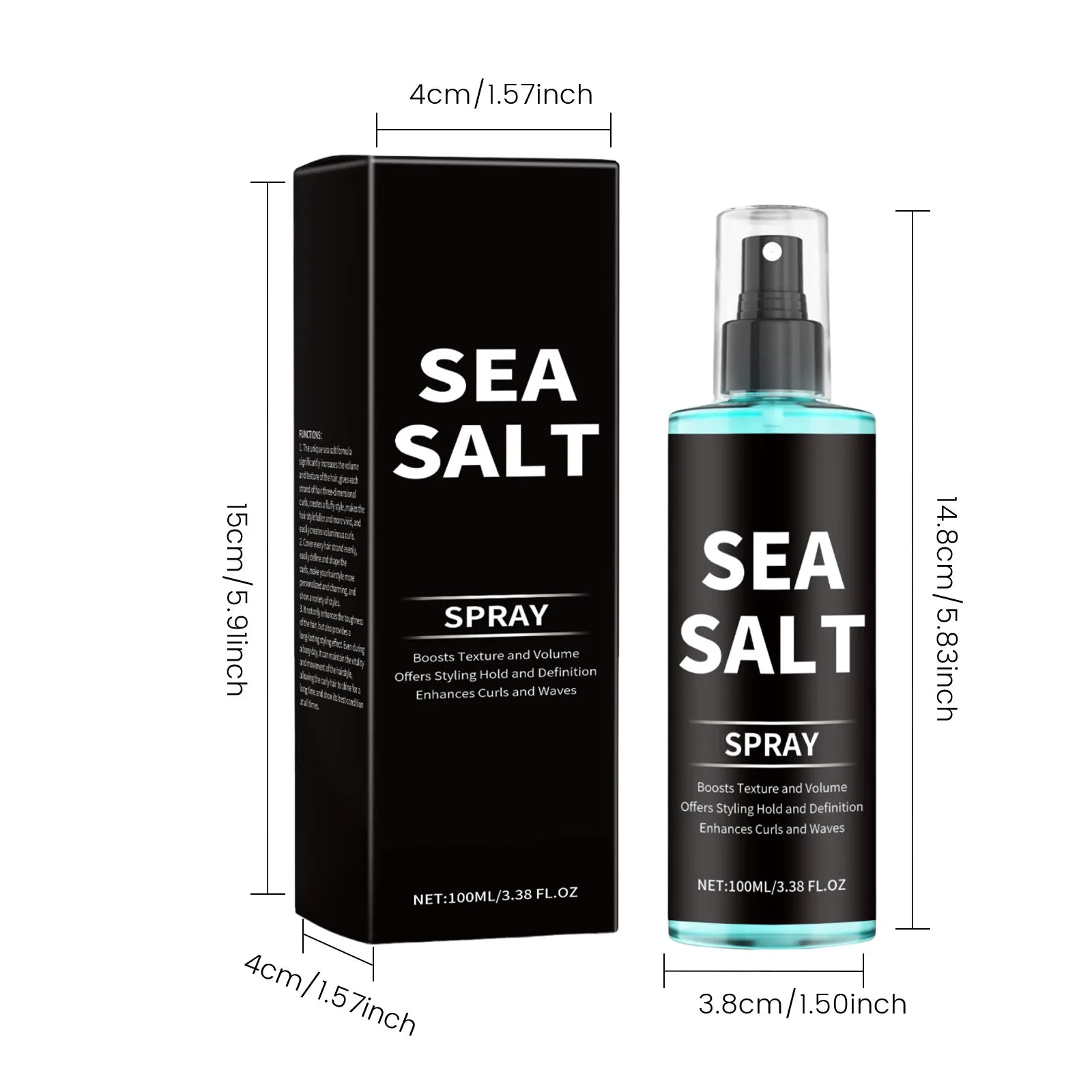 Sea Salt Hair Styling Spray Improving Thickening Strong Holding Non Greasy Fluffy Volumizing Reducing Sticky Hair Nourishing Oil