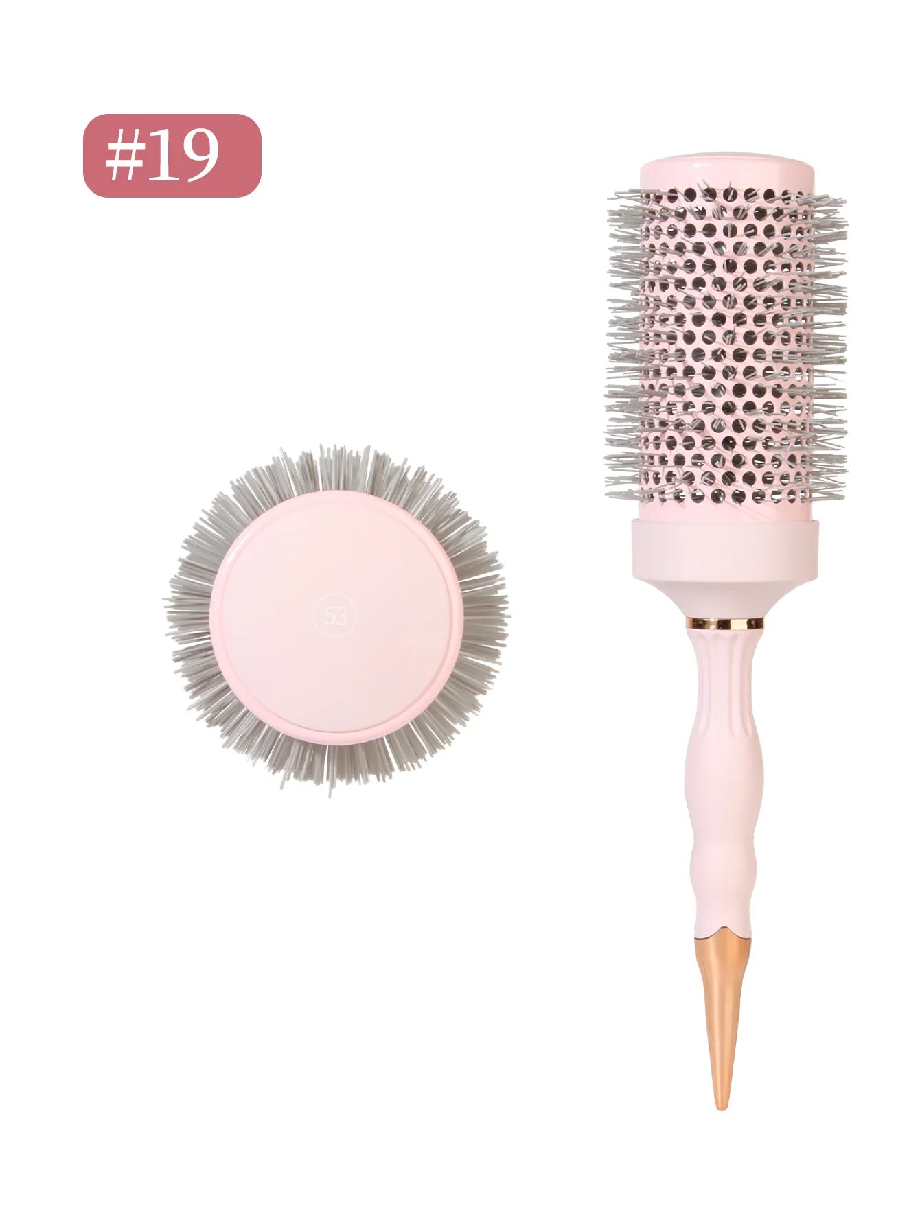 Barber Professional Round Blow Dry Brush, Professional Curly Hair Hot Cylinder Comb, 5 Sizes, Suitable for Fashionable Curly Hair Styling, Suitable for Women's Styling, Blow Drying, Curly Hair, Smoothing, Short Hair, Medium a