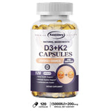 Natural Vitamin D3 K2 Softgels for Heart, Joint and Bone Health, D3 K2 Multivitamin Supplement