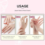 LAIKOU Sakura Hand Cream Hydrating Moisturizing Nourishing Smoothing Brightening Repairing Non‑Greasy For Dry Rough Skin 30g