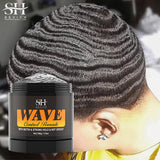 Deep Wave Control Pomade Shampoo Kit Biotin Prevent Hair Loss Edge Control Gel Sport Strong Hold Wave Hair Gel For African Men