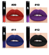 Halloween Goth Lipstick Set Long Lasting Smudgeproof Dark Matte Lip Gloss Velvet Lipsticks Black Liquid Lipstick for Halloween