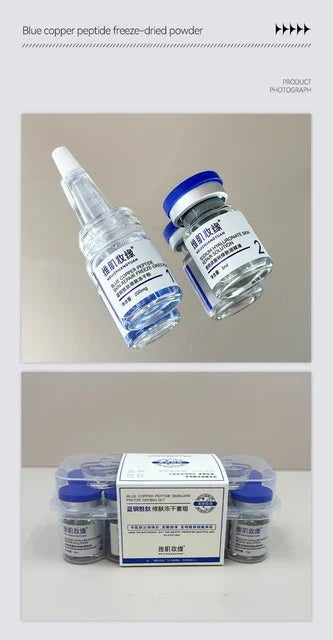 Effective Peptide 99% GHK-CU Copper  Lyophilized Powder For Anti-Aging Fade Fine Lines Improve Elasticity Repair Skin Barrier