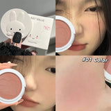 Monochrome Blush Palette Matte Peach Rouge Cute Bunny Rose Red Cheek Tint Blusher Powder Natural Face Contouring Shadow Makeup