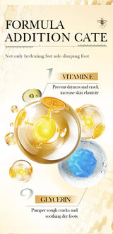 Vitamin E Honey Foot Mask Deeply Nourishes the Feet, Softens Cuticles, Making the Feet Soft, Smooth, Delicate, White, and Shiny.