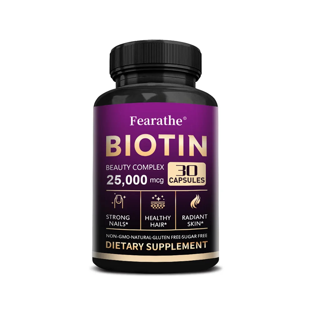 Powerful Marine Collagen - with Hyaluronic Acid, Biotin & MSM - Skin, Nails & Joint Health, Anti-Aging, Boost Energy