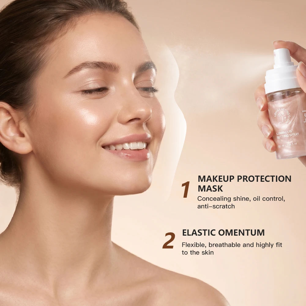 Luminous Setting Spray Instantly Boosts Skin Dewy Plump-looking Lasting Hydration Face Makeup Blends Seamlessly Natural Finish
