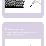 DIYDAY W-Shape Eyelash Extension 3d 4d 5d 6d 7d 8d W Lashes Natural Soft Premade Fan Bloom Effect Eye Lashes for Beauty Makeup