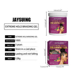 Styling Braiding Gel Wax Carbomer Long Lasting Strong Hold Pomade Anti-Frizz Smooth Hair Finishing Shaping Hair Edge Control