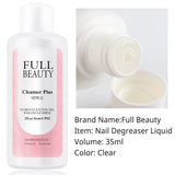 35ml Nail Liquid Slip Solution for Poly Nail Extension Gel Quick UV Builder Acrylic Gel Polish Degreaser Cleanser