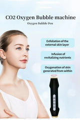 2025 New Design - Portable CO2 Oxygen Bubble Pen Rechargeable Exfoliate Device Handheld Facial Clean Machine SPA Beauty Capsules