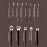 Soft Bristle Kabuki Blending Makeup Brush Set 13Pcs Foundation Eyeshadow Blush Cosmetic Tool Professional Salon Daily Facial Makeup Supply