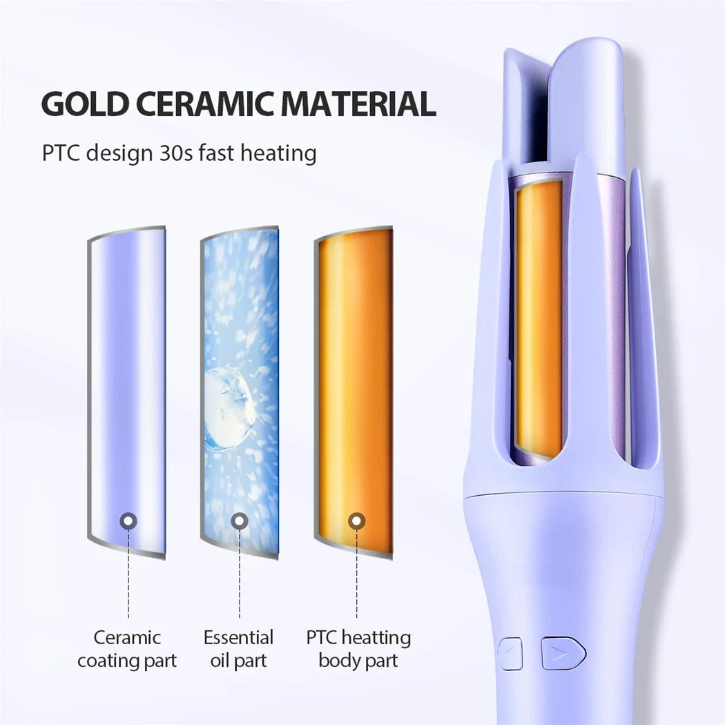 Tinsol 32mm Automatic Curling Iron Automatic Rotating Ceramic Curler Professional Curling Iron Curling Iron Curler