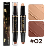 Double-head Highlight Shadow Stick Face Bronzer Contouring Pen Foundation Cream Concealer Makeup Base Beauty Women's Cosmetics