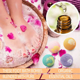 Bubble Bath Ball Flowers Scent Body Bathing Cleaning Relaxing Natural Herbal Essential Oil Anti Dry Cracking Foot Spa