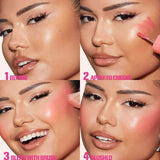 Fashion Beauty Blush Filter Soft Glow Liquid Blush Shiny Lip Gloss Blusher Lipstick Cotton Candy Bubblegum Concealer Cosmetics