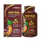 30ml/500ml 3-in-1 Quick Hair Dye Shampoo Natural Black Herbal Hair Dye Moisturizes Mild Hair Dye Conditioner Hair Care Products