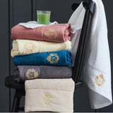 1/5/10PCS Bathroom Cotton Towel 35x75cm 70x140cm Hand Face Bath Towel Soft Gift Absorbent Sport Absorbent Towel 수건 세트 Blue White