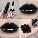 Water Light Mirror Lip Gloss Lasting Moisturizing Cool Black Silver Gray Pearlescent Fine Sparkling Lipstick Lip Oil