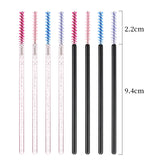 50pcs Disposable Eyelash Brush Crystal Eyebrow Comb Eyelashes Lifting Mascara Wand Micro Brushes Lash Extension Makeup Tools