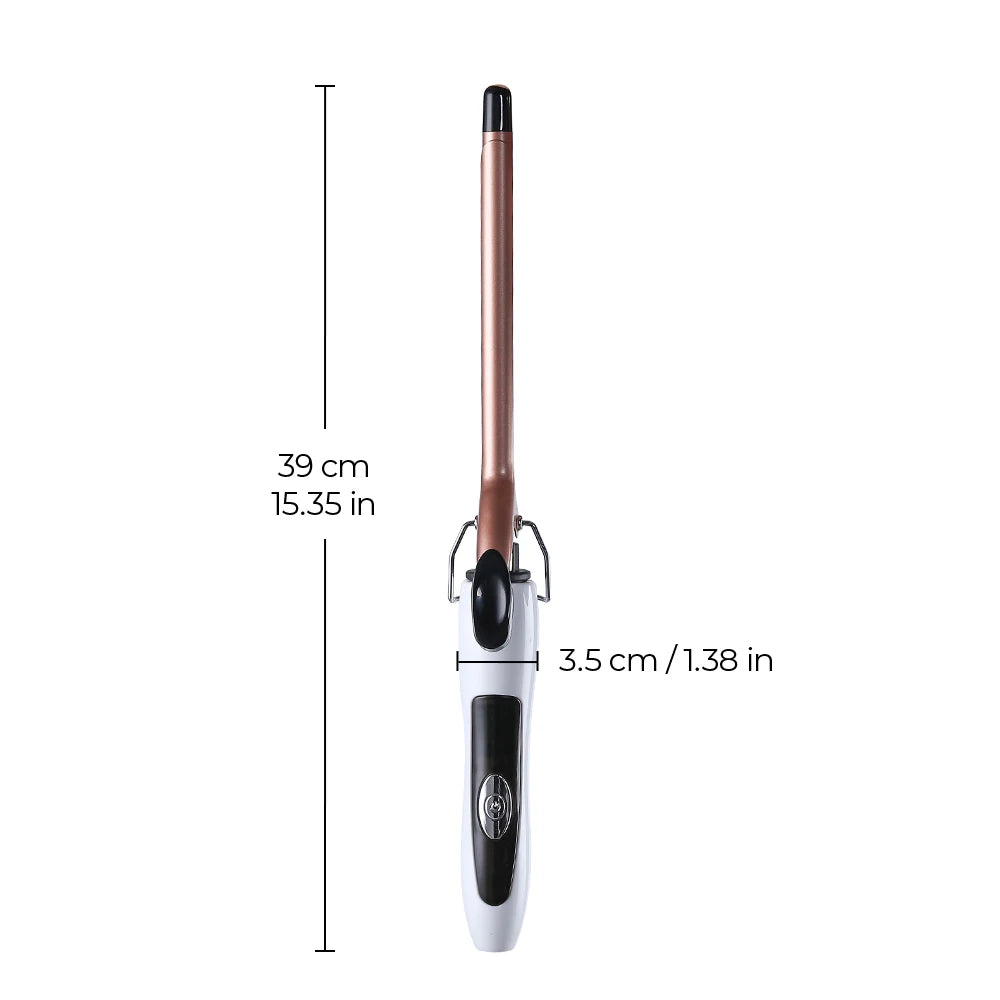 EU Plug 0.51"  Curling Iron, Constant Temp Hair Care, Auto Shutoff, Anti-Scald Stand, Perfect for Wool Curls