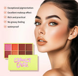 Eyebrow Cream Blush Curve Case Cream Cosmetics Highlighter Palette Matte Shimmer Finishes Shadow Tones Long-Lasting Cosmetics