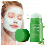 1/3PCS Green Tea Clay Stick For Face, Green Mask Stick Smear Acne Shrink Blackhead Green Tea Extract Facial Mask Pore Cleansing