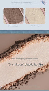 Flower Knows Makeup Butterfly Cloud Collar Collection Embossed Highlight&Contour Palette Face Powder Iluminador Contouring Kit