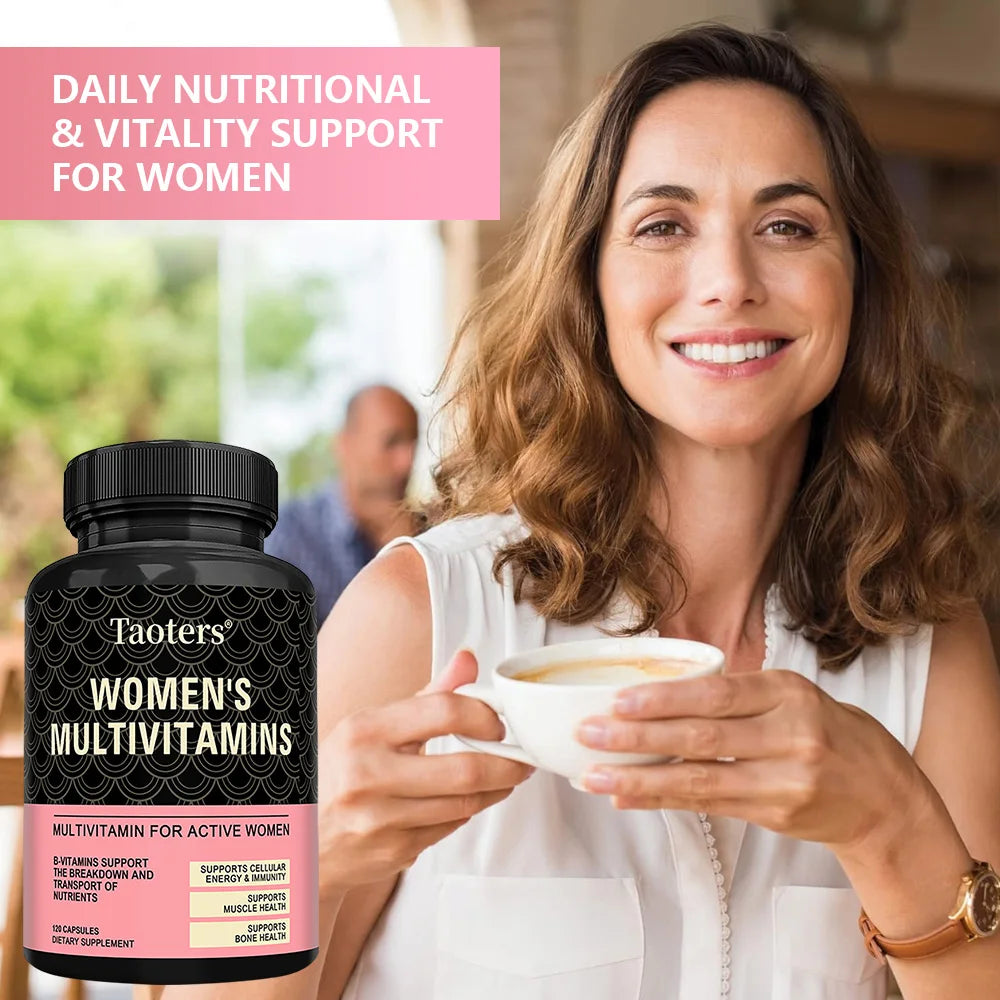 Women's Daily Multi Capsules - with Biotin, Calcium, Zinc, Daily Multivitamin To Support Energy and Immune Health