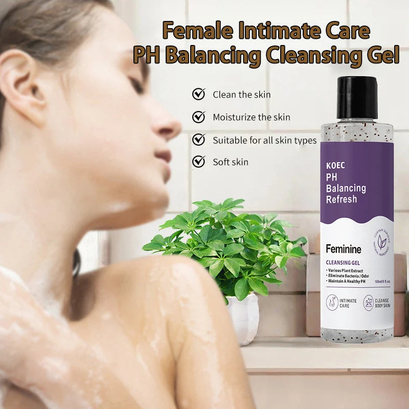 Body Wash,Intimate Hygiene Women Refresh PH Balancing Shower Gel,Feminine Care Gentle Cleansing,Odor Control,Skin Nourishment