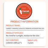summer 100ml/3.38fl.oz Carrot Gel for face and body, moisturizing, quick drying, quick tanninglong-lasting bronze