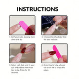 10pcs personalized black and white nail art, rabbit and bow decoration - Gothic minimalist style, suitable for daily wear