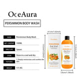 Persimmon Body Wash Gel Gentle Cleansing Moisturizing Skin Exfoliating Shower Gel Smooth Soft Body Odor Remover Bath Products