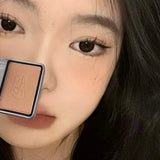 BLACKNANA Square Iron Box Single Color Blush Cream Low Saturation Gray Pink Long-lasting Makeup Tender Rouge