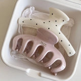 Korean Large Size Acrylic Dragon Bone Shark Hair Clip French Style Polka Point Arc Back of Head Hair Claw Clamp Hair Accessories