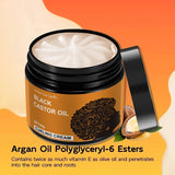 Black Castor Oil Curl Cream, Styling Curl Cream, Long-Lasting Frizz-Free Curls, Moisturizing and Elastic Styling Conditioner Suitable for Curly Hair - Suitable for All Hair Types