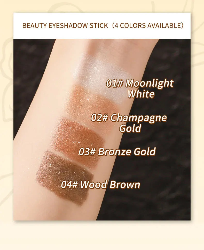 Double-ended Eyeshadow Pen Eyeliner Multiuse Shimmer Shadow Pearlescent Glitter Brightening Longlasting Waterproof Sweat-proof