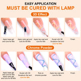 10ml 3D Nail Art Gel - DIY Designs,Waterproof Sculpting gel，Waterproof Nail Art Design Gel for Intricate Carvings & Shapes