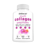 Multi-collagen Peptides - Anti-aging, Brightening Skin Tone, Firming Skin, Hair, Nail, Skin, and Joint Health Supplements