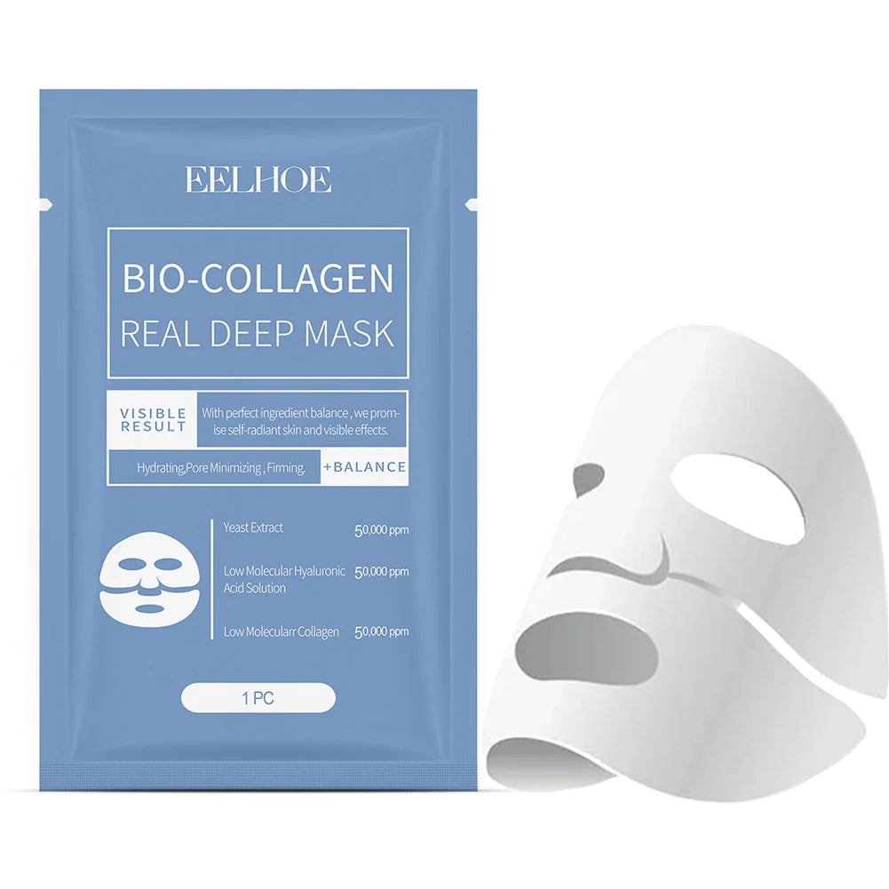 Bio Collagen Real Deep Mask Shrink Pores Deep Hydrating Overnight Face Mask Moisturizing Refreshing Brightening Face Skin Care
