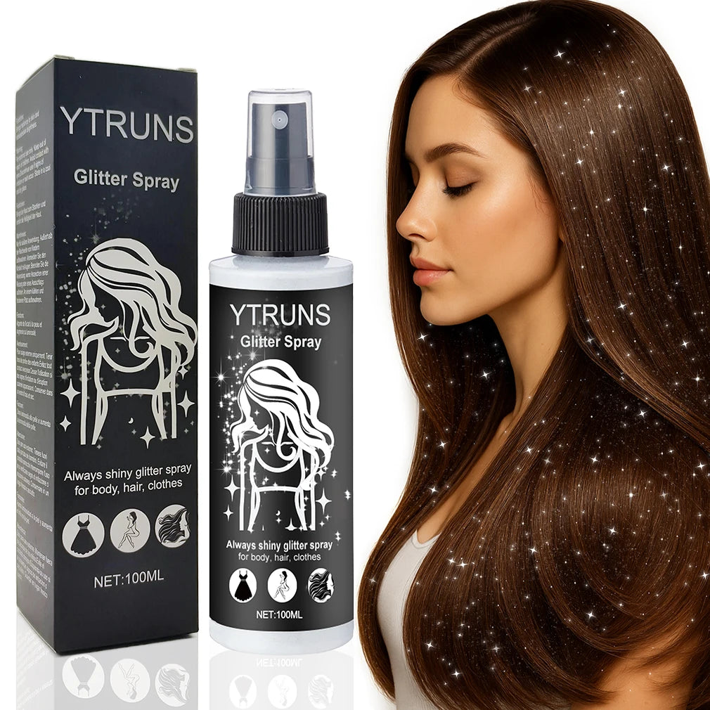 100ml High Gloss Glitter Spray Shiny Sparkling Effect for Body Hair Clothes - Multi-use Sparkle Spray