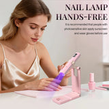 Convenient Handheld UV/LED Nail Lamp Set Handheld Light with Stand LCD Display USB Gel Nail Dryer for Quick Curing All