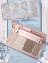 Flower Knows Chocolate Wonder-Shop Highlighter Contour Powder Face Palette For Women Bronzer Illuminator original highend makeup