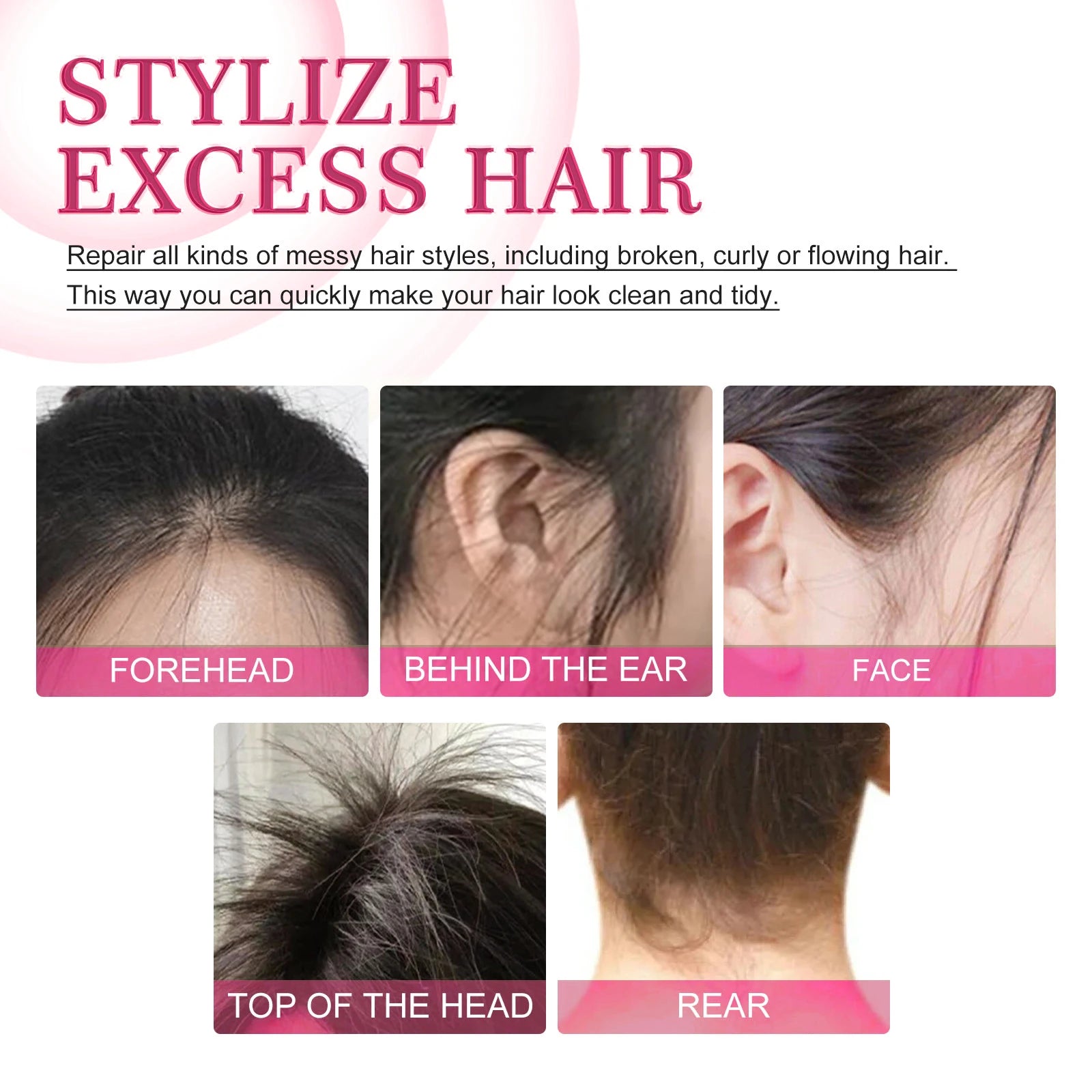 Hair Wax Pomade Broken Frizz Fixed Fluffy Hair Styling Greasy Gel Long-Lasting Hair Styling Not Tool Stick Hairs Care Cream