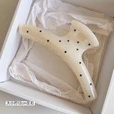Korean Large Size Acrylic Dragon Bone Shark Hair Clip French Style Polka Point Arc Back of Head Hair Claw Clamp Hair Accessories