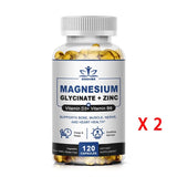 Magnesium & Zinc Capsules for Muscle, Joint,Bone,Enzyme & Heart Health Rest &Relaxation Magnesium Glycinate Supplement