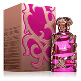 Luxury Habiik Decorative Women Perfume 100ml, Soft Pear Jasmine Oriental Fragrance, Rose Gold Engraved Metal Cage Pink Glass Bottle, Ready Gift Box for Her Birthday Holiday