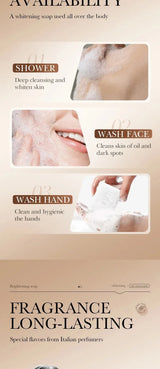 Sadoer Niacinamide Arbutin Facial Soap Moisturizing Brightening Deep Cleansing Body Face Wash Foam Facial Cleanser Handmade Soap
