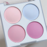 4 Colors Matte Blush Powder Set - Sweet Warm Tone Face Makeup Cheek Brightener Cosmetic Illuminator for Enhanced Facial Beauty